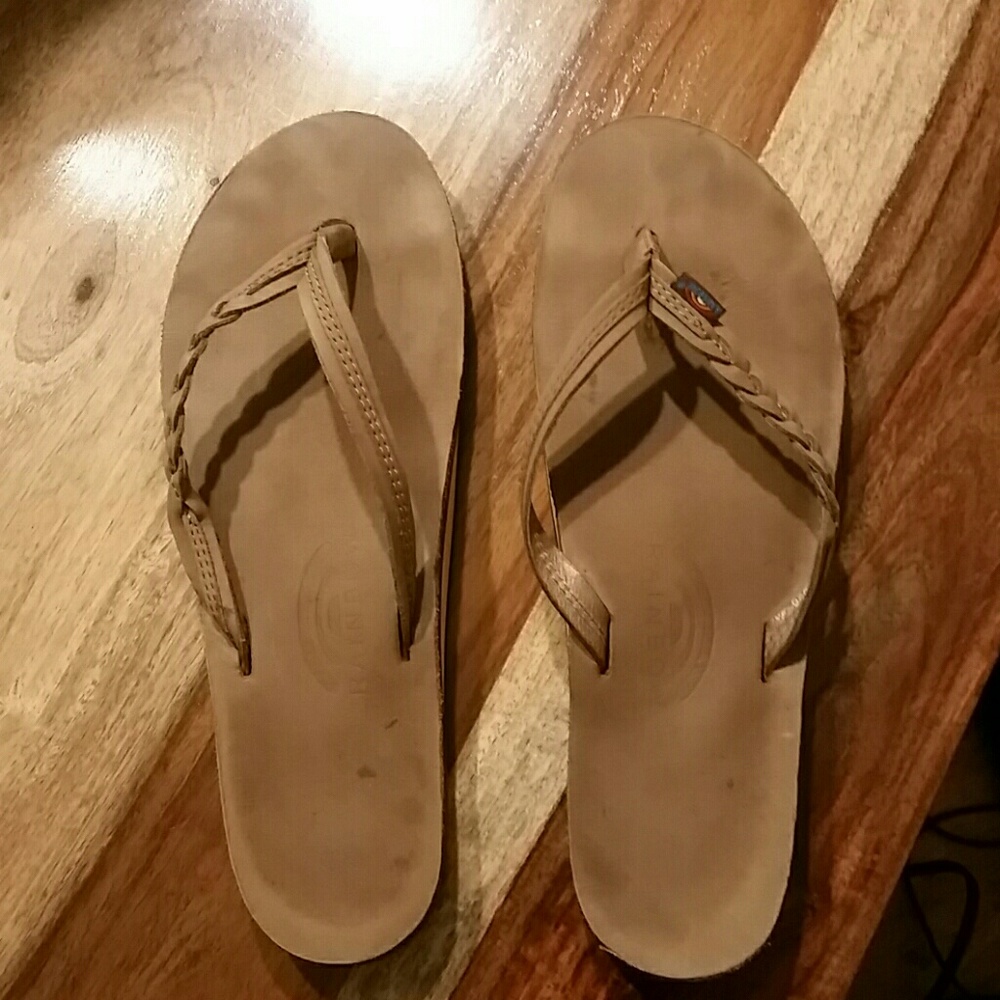 Rainbow sandals.